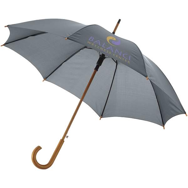 Deštník s dřevěnou konstrukcí