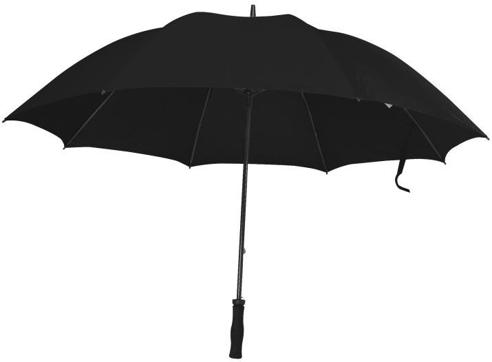 Černý deštník s pěnovou rukojetí