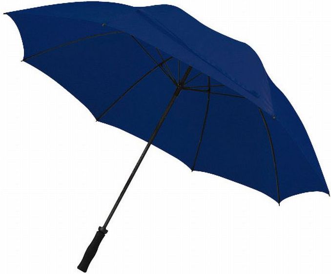 Modrý deštník s pěnovou rukojetí 