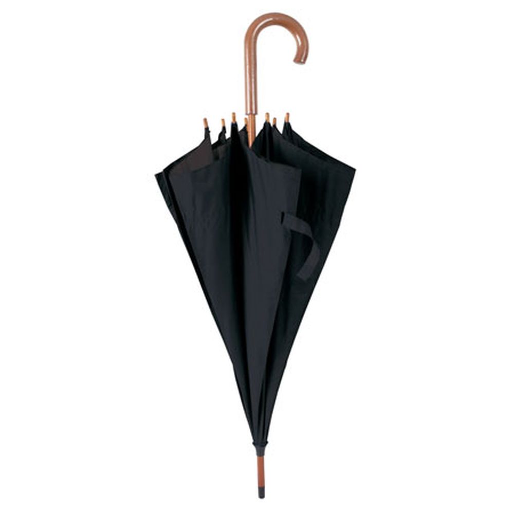 Deštník s dřevěnou rukojetí černý