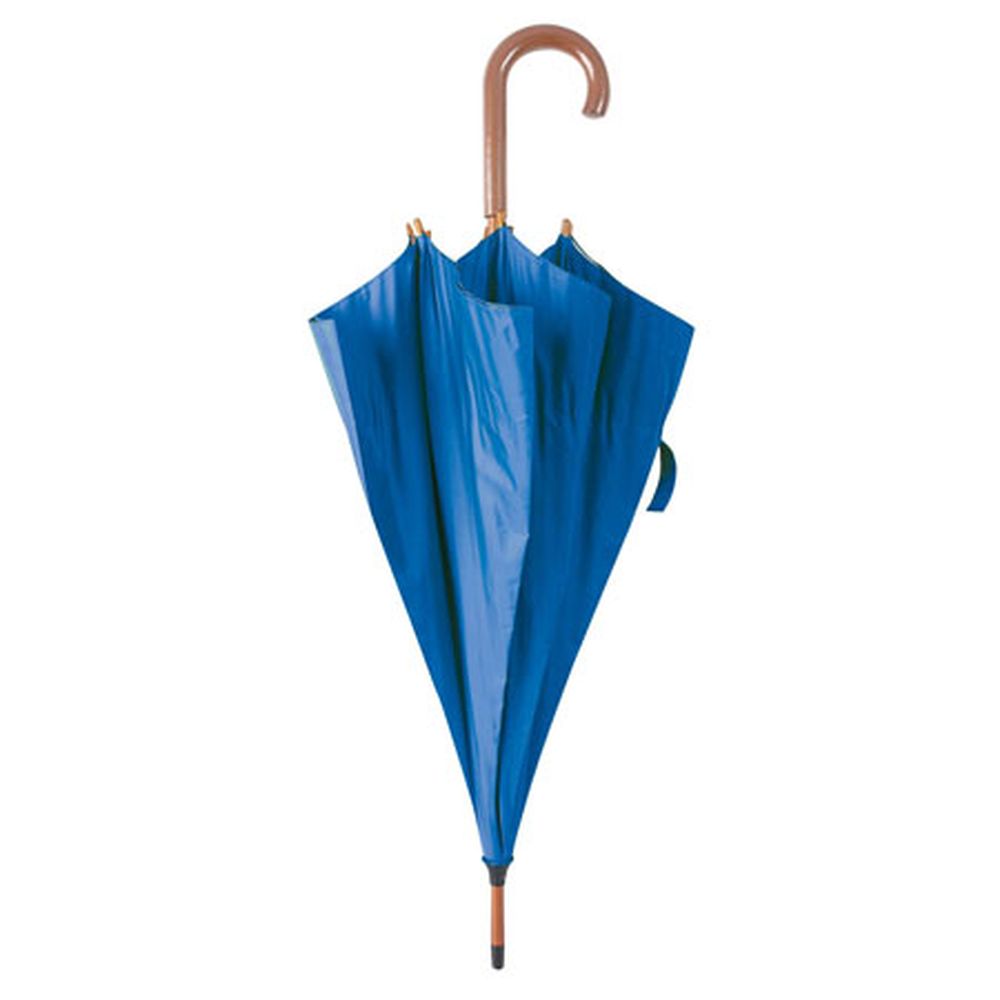 Deštník s dřevěnou rukojetí modrý