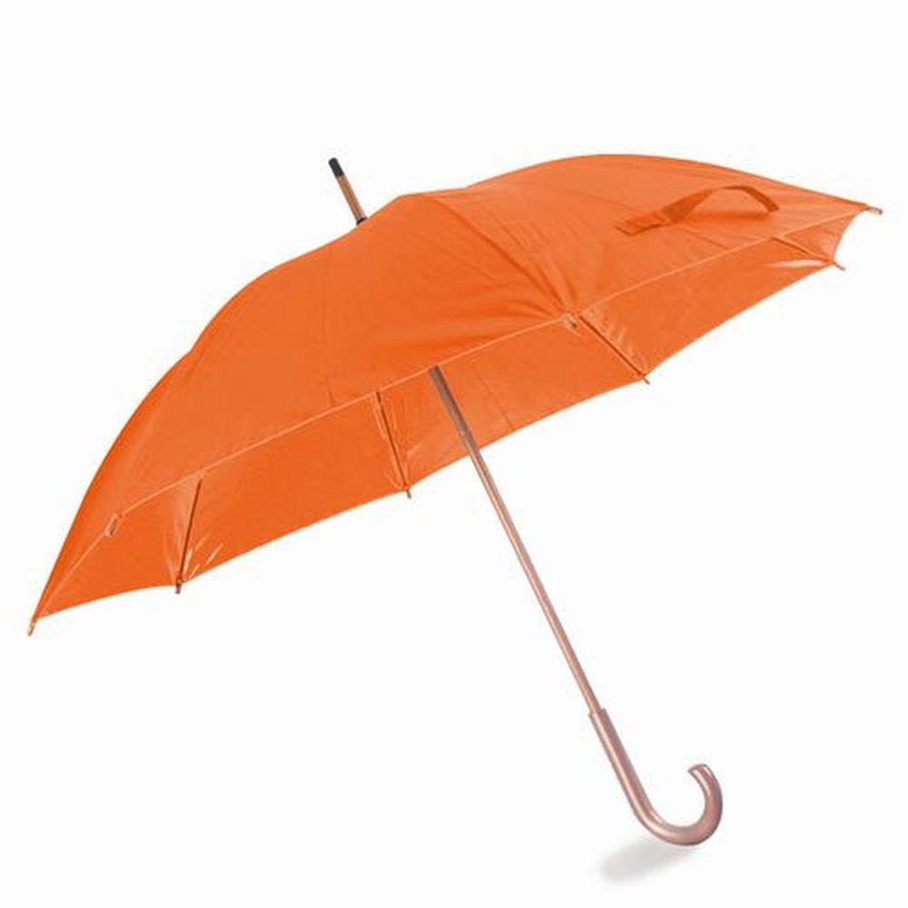 Deštník s dřevěnou rukojetí oranžový