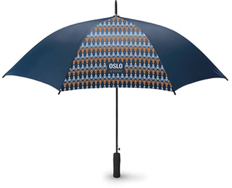 Větruodolný deštník s celoplošným tiskem