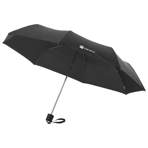 21,5palcový černý deštník 3sekční