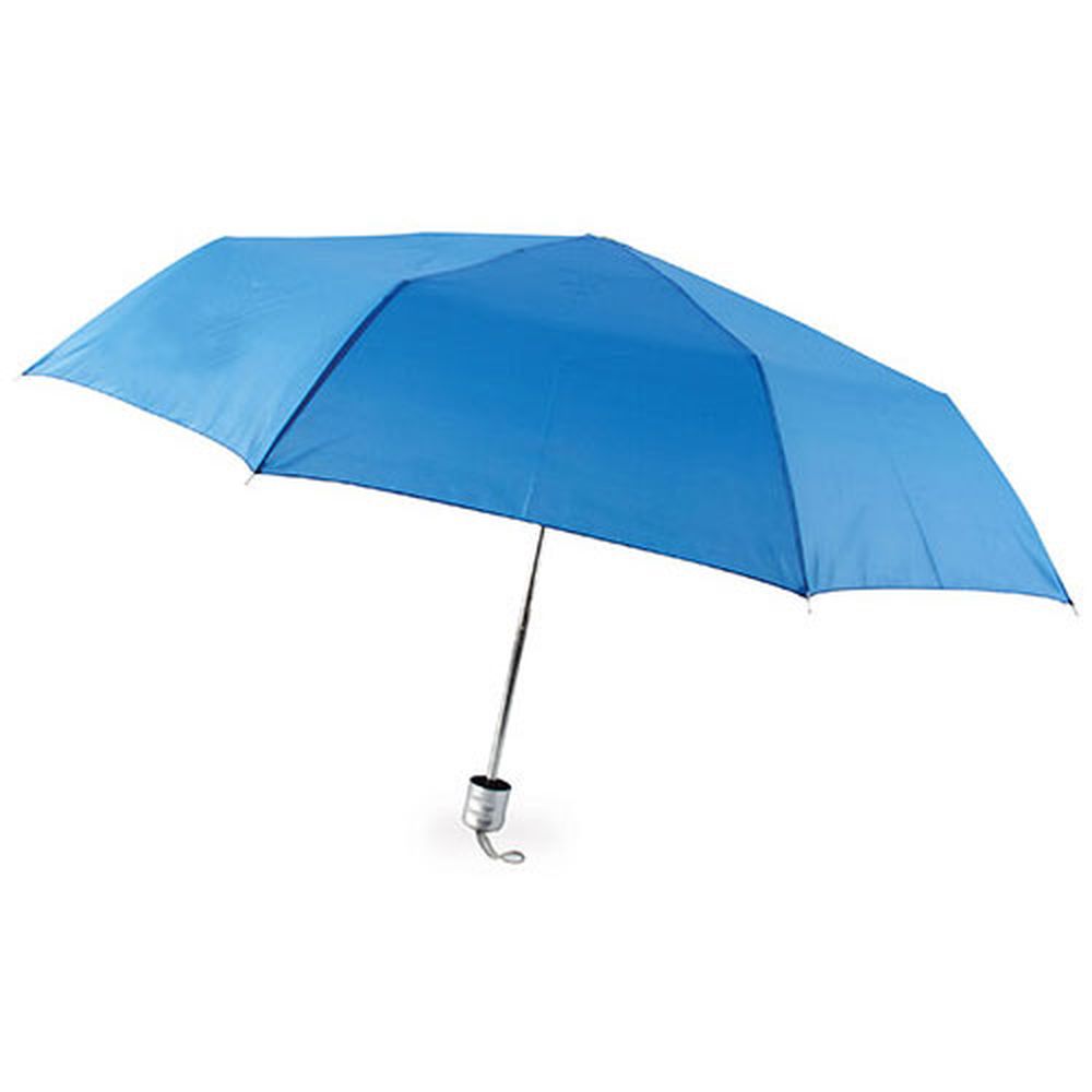 Chromovaný deštník modrý