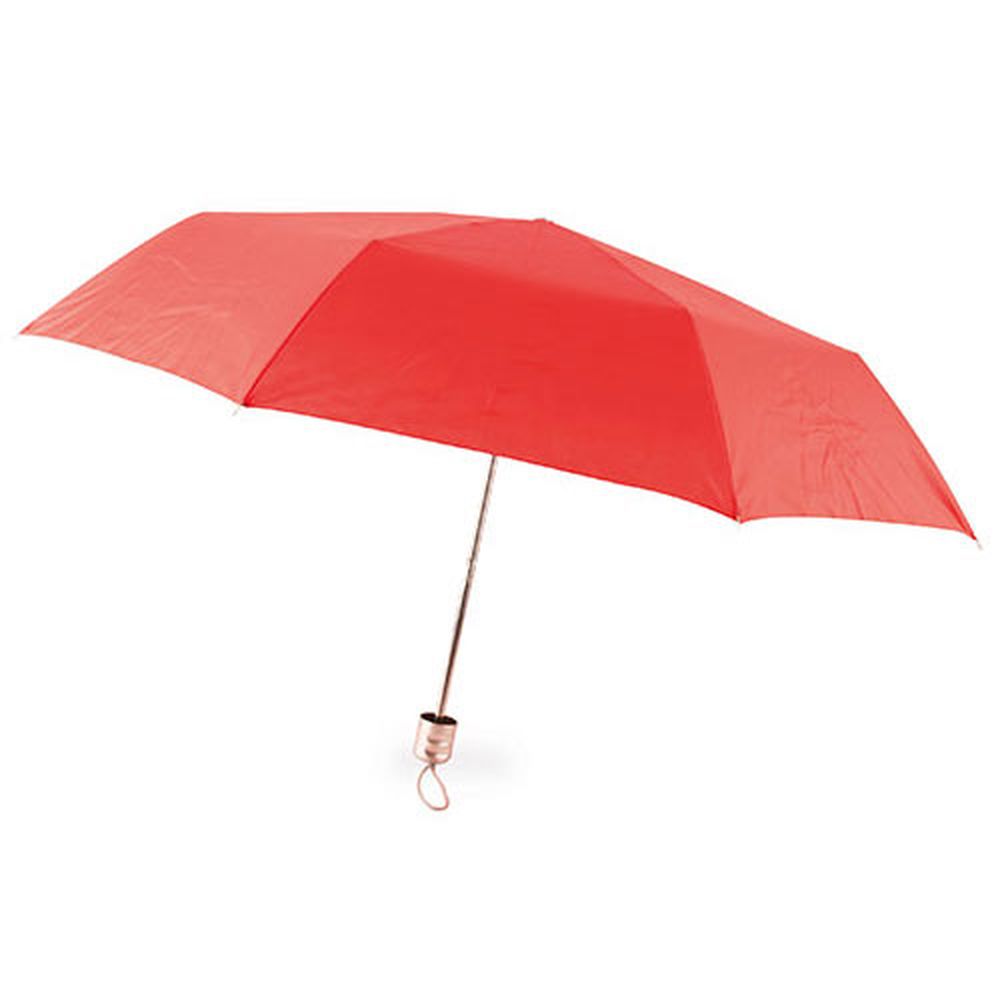 Chromovaný deštník červený