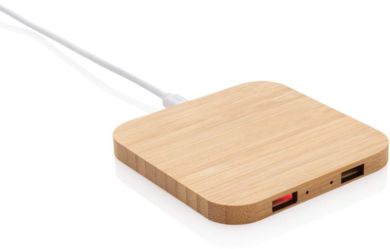 Bezdrátová nabíječka 5W s USB z FSC bambusu