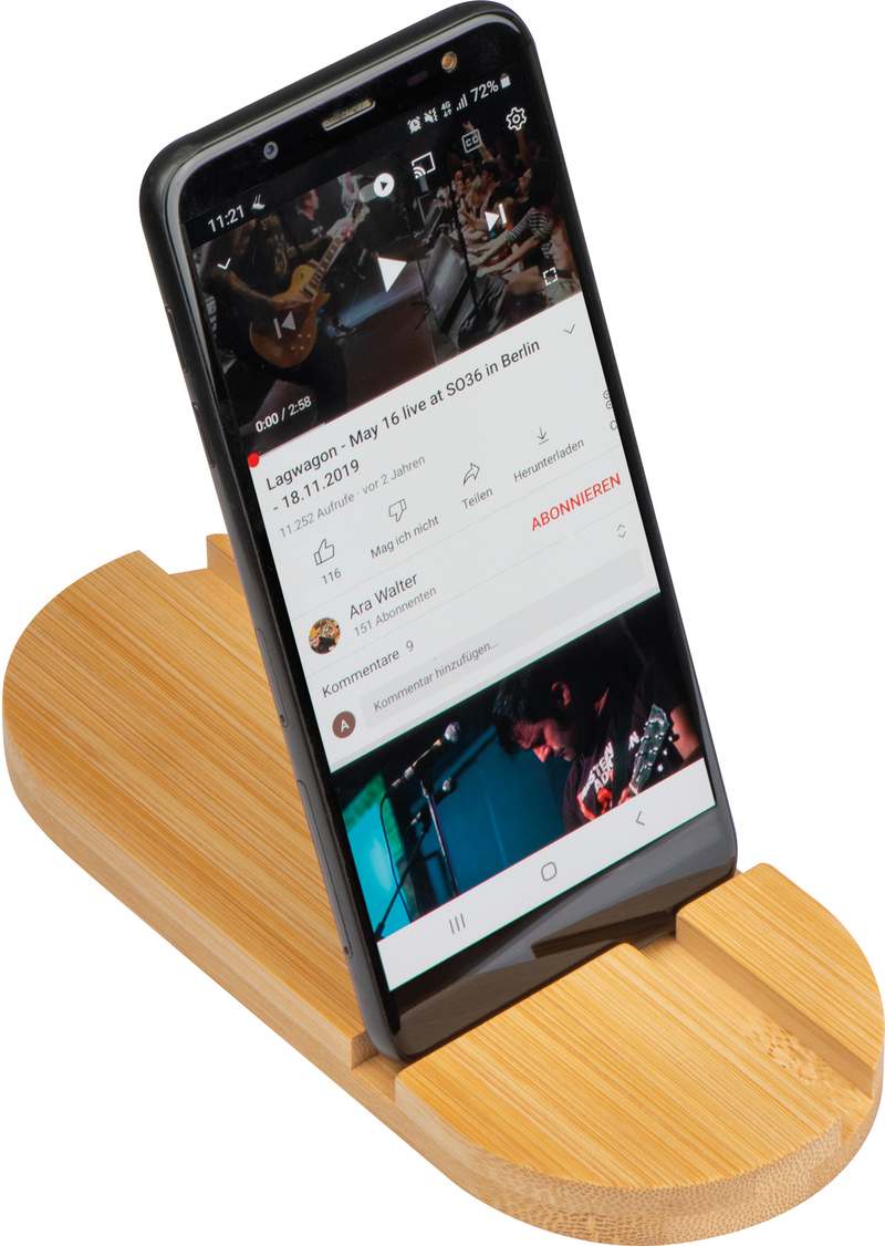 Bambusový stojan na tablet či smartphone