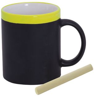 Keramický hrnek s plochou pro psaní křídou Colorful