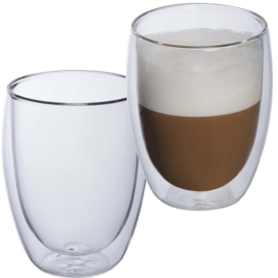 Sada 2 dvoustěnných šálků na capuccino