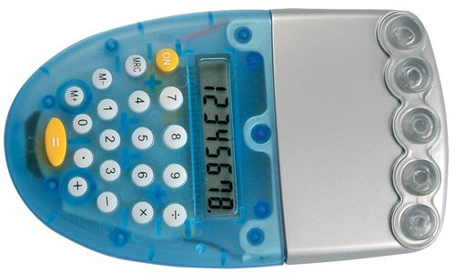 Kalkulačka na vodu modrá 
