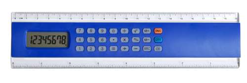 Profex modrá kalkulačka s pravítkem