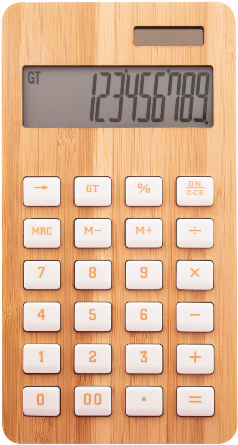 Kalkulačka z bambusu BooCalc