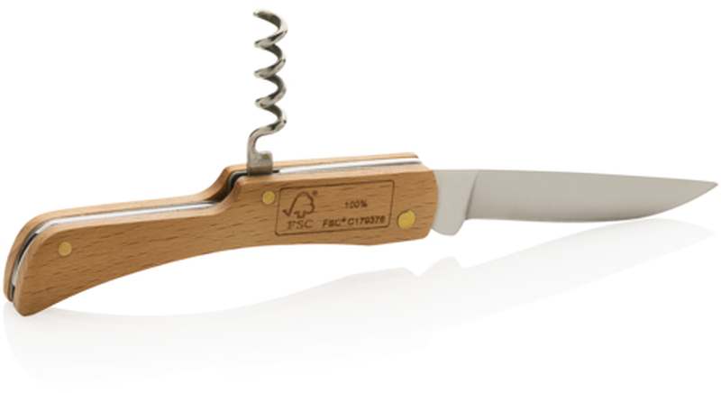 FSC dřevěný nůž s otvírákem