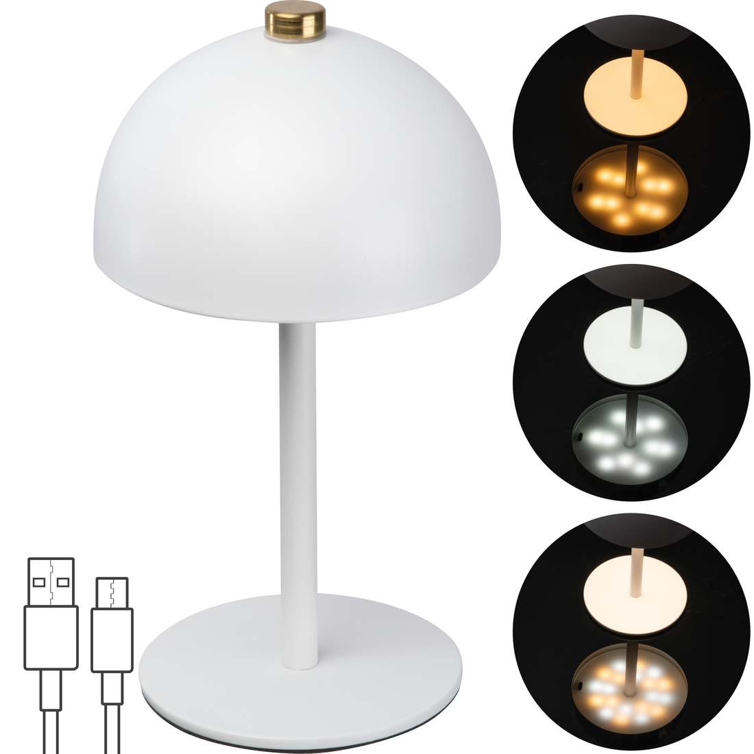 Stolní lampa z nerezové oceli