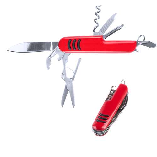 Shakon červený multifunkční kapesní nůž