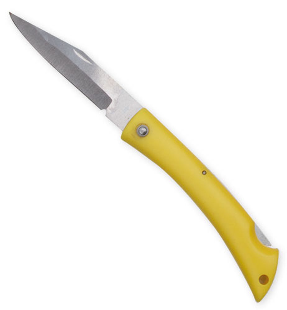 Kapesní nůž se žlutou rukojetí 