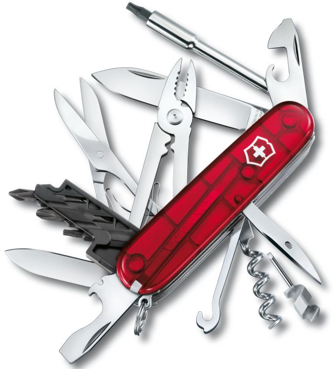 Nůž Victorinox CyberTool 34 transparentní červený