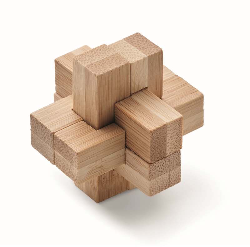 Squarenats Bambusový hlavolam Puzzle