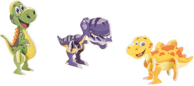DINOSAURUS. 3D puzzle z papíru a EVA ve tvaru dinosaura