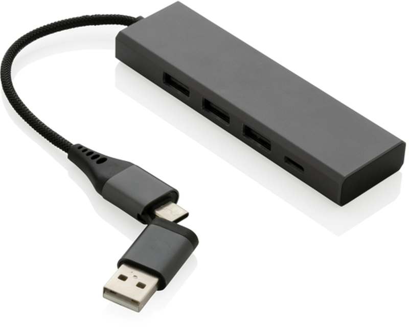 USB rozbočovač Terra z RCS recykl. hliníku