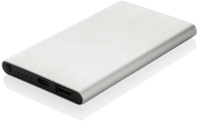 Powerbanka 4000mAh s USB C z RCS recykl. plastu a hliníku