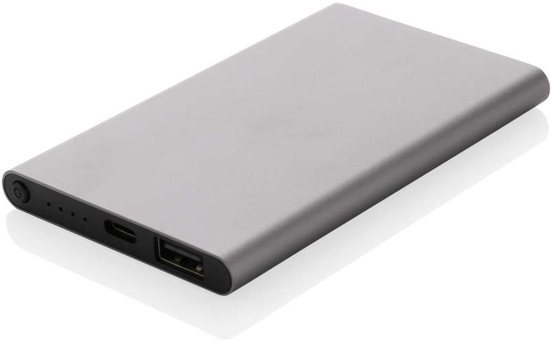 Powerbanka 4000mAh s USB C z RCS recykl. plastu a hliníku