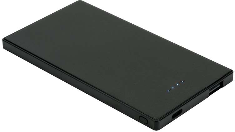 DENNING. Tenká powerbanka z nerezové oceli s kapacitou 5 000 mAh