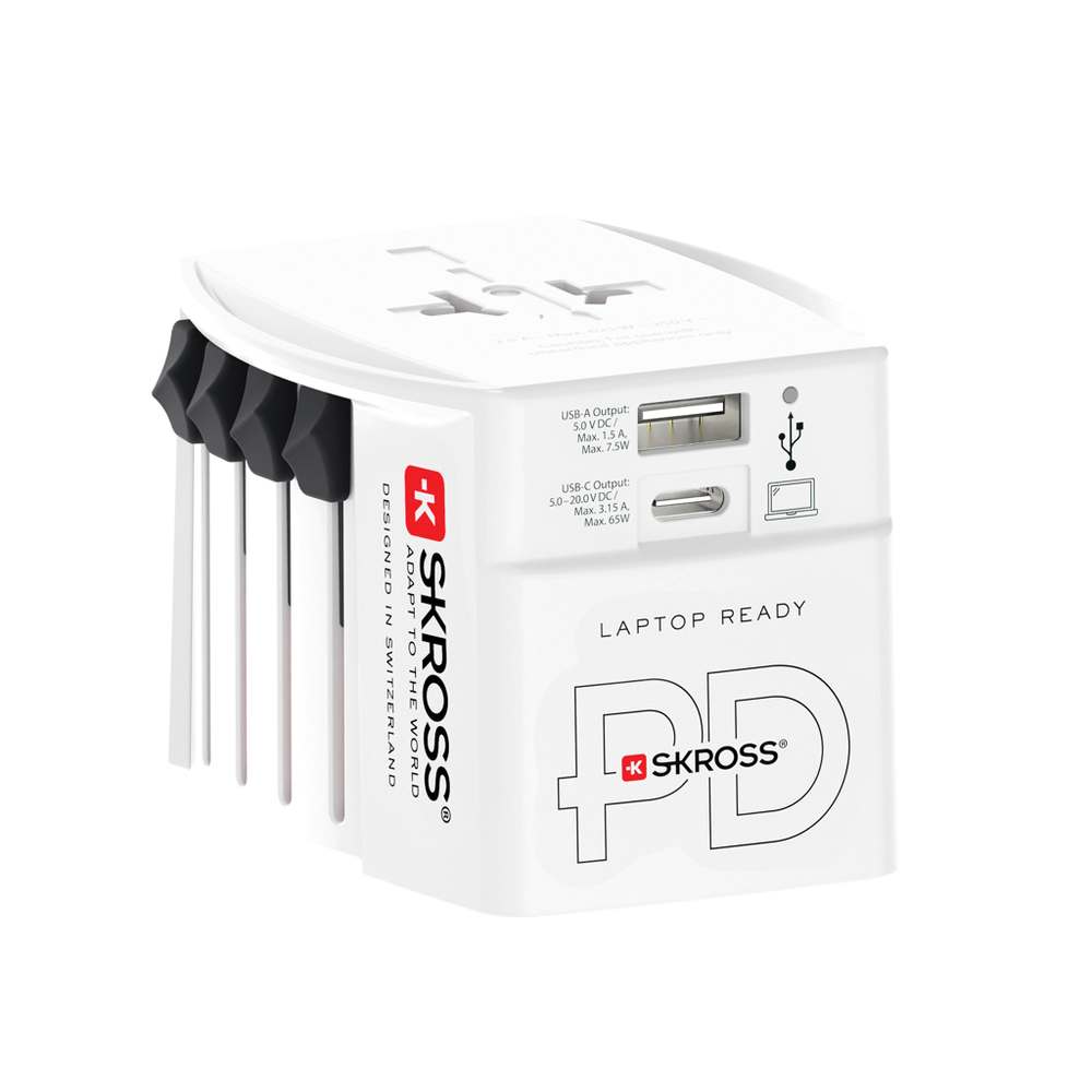 Cestovní adaptér SKROSS World MUV 65W PD s USB C kabelem
