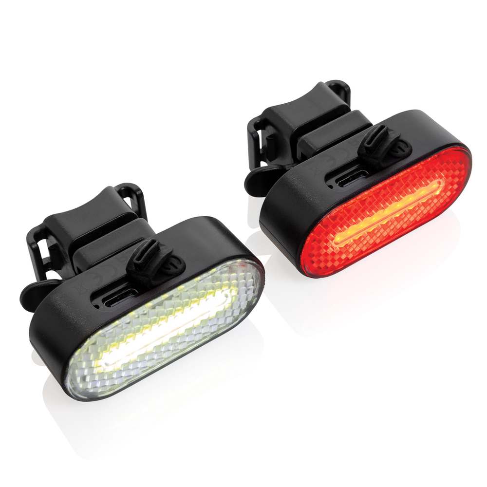 Sada USB dobíjitelných světel na kolo Lumino z RCS plastu