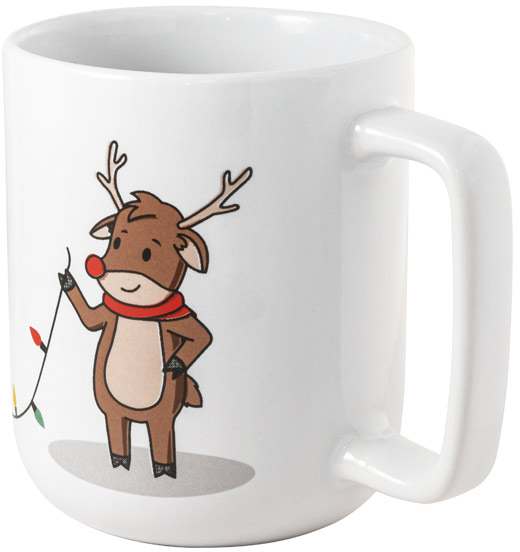REINDEER. Hrnek s vánočním potiskem 330 ml
