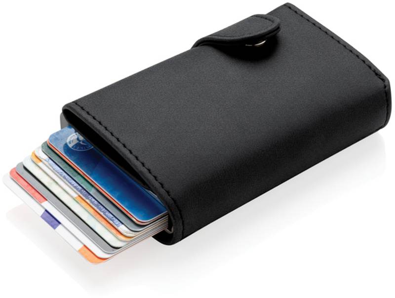 Hliníkové RFID pouzdro na karty s PU peněženkou