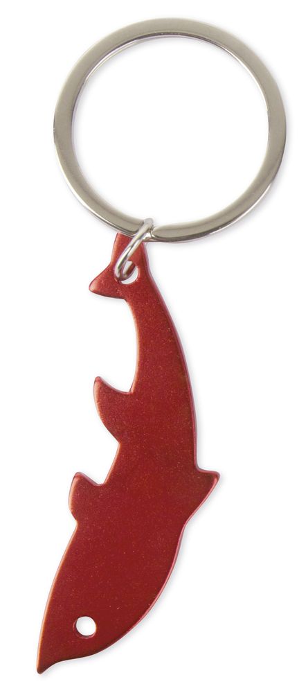 Hliníková přívěšek na klíče-delfín červený