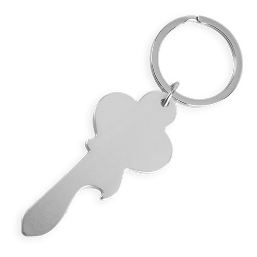 Klíčenka ve tvaru klíče stříbrná