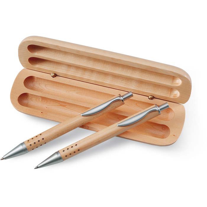 Dřevěná mikrotužka a pero