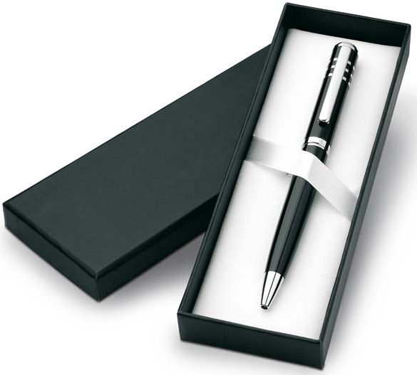 Kuličkové kovové pero s černým lakováním