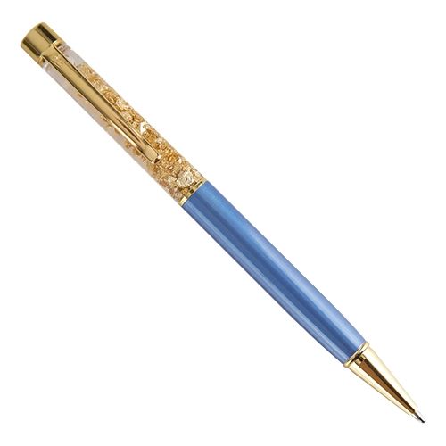 Zlaté kuličkové pero modré
