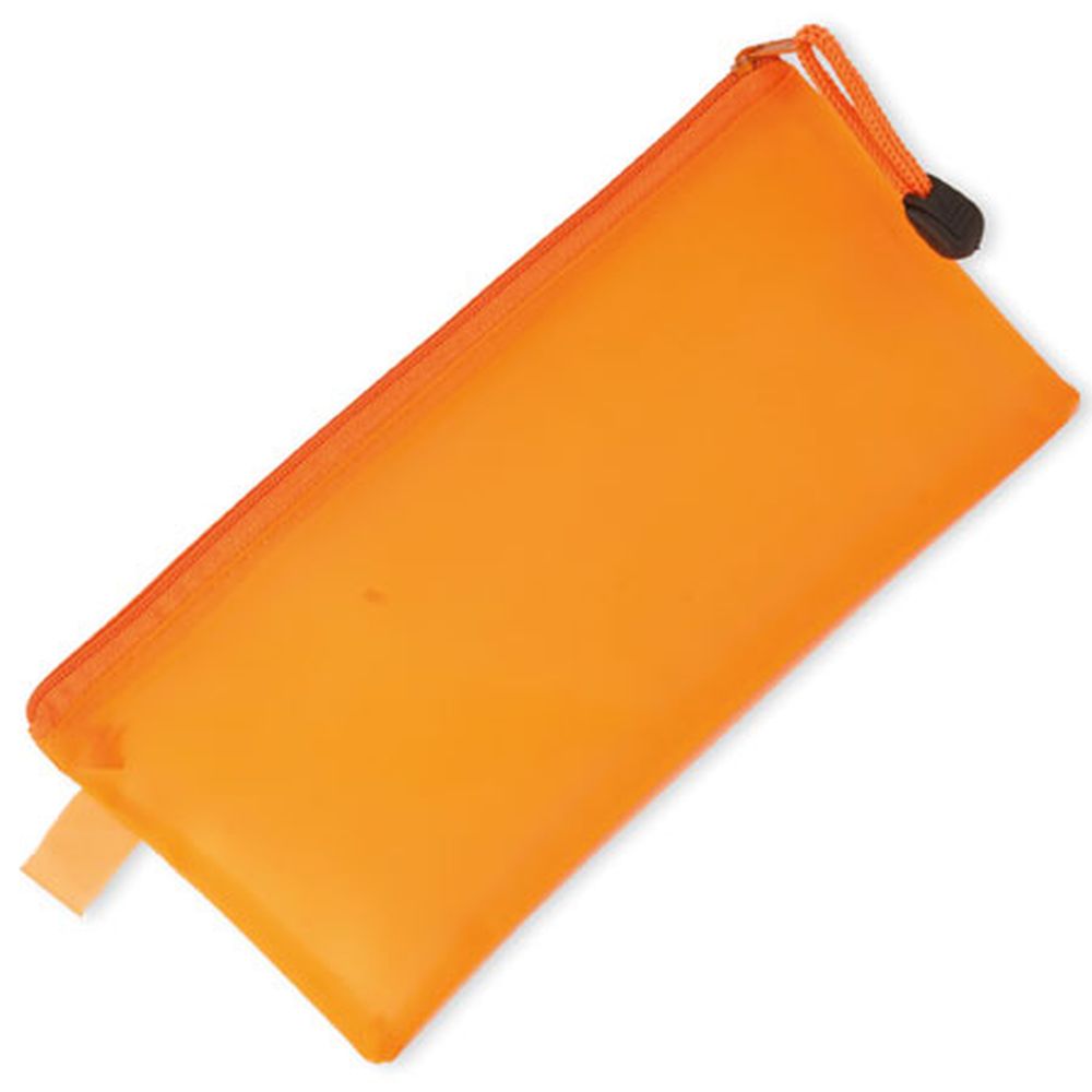 Pouzdro na tužky  - průhledné, oranžové 