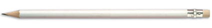 Bílá tužka s gumou na konci