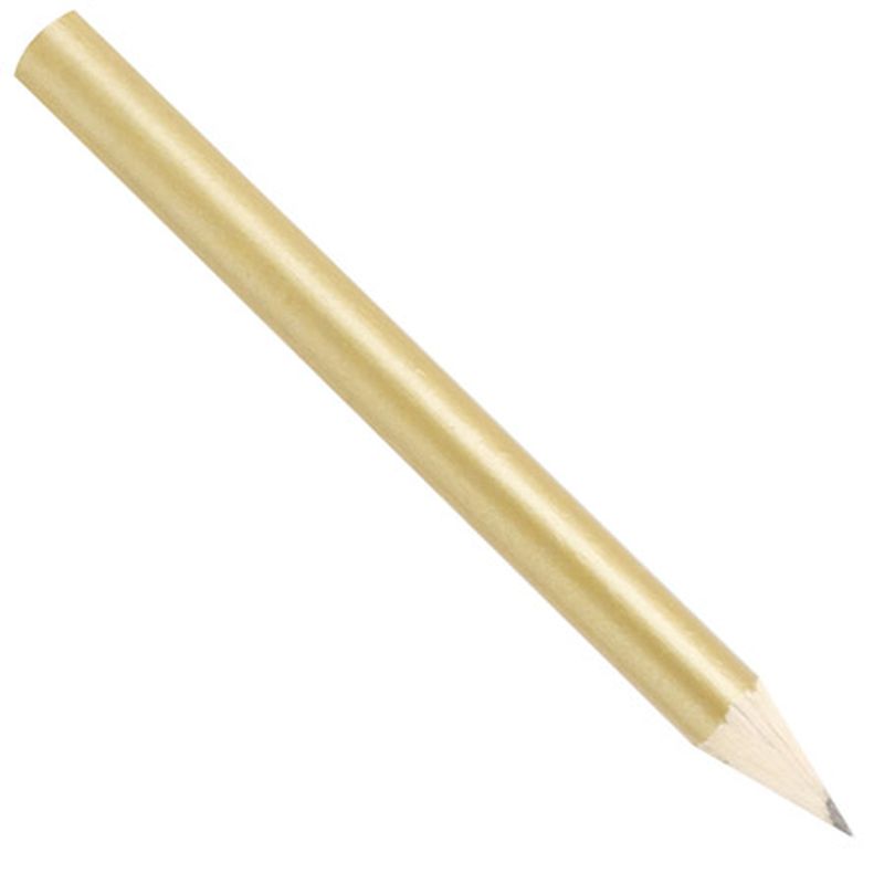 Dřevěná tužka - mini zlatá