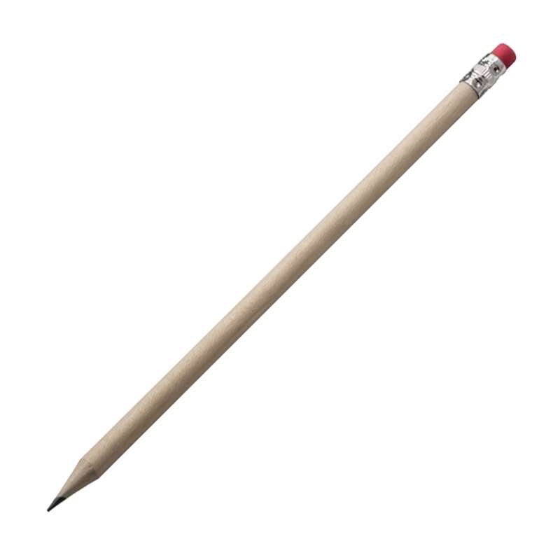 Dřevěná tužka s červenou gumou