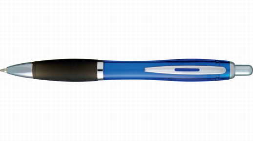 Průsvitné kuličkové pero Nashs s černým úchopem