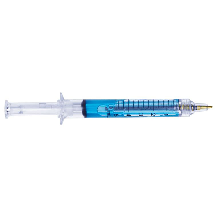 Umělohmotná propiska  modrá injekce