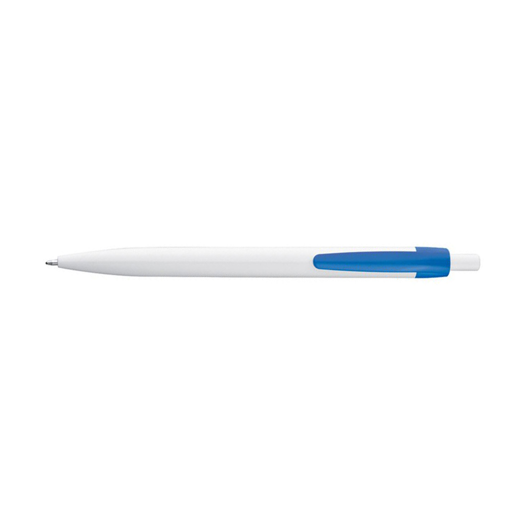 Plastové kuličkové pero s modrým klipem
