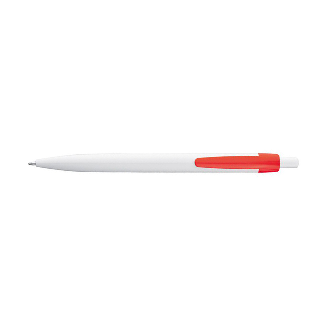 Plastové kuličkové pero s červeným klipem