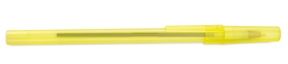 Transparentní žluté kuličkové pero