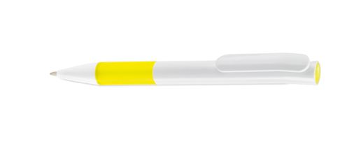 Kuličkové pero plastové se žlutým vrškem