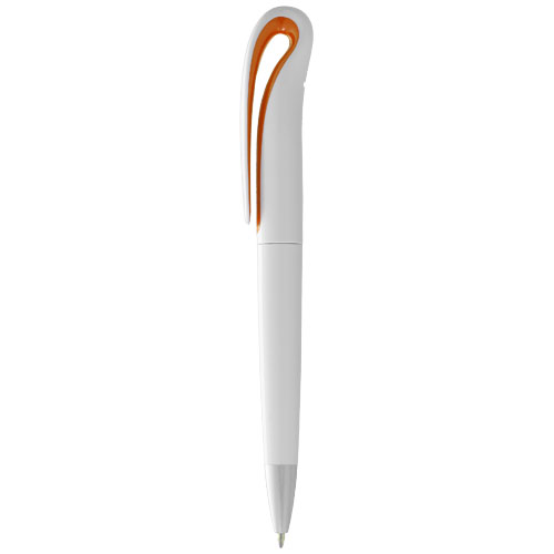 Oranžové kuličkové pero Swansea s otočným mechanismem