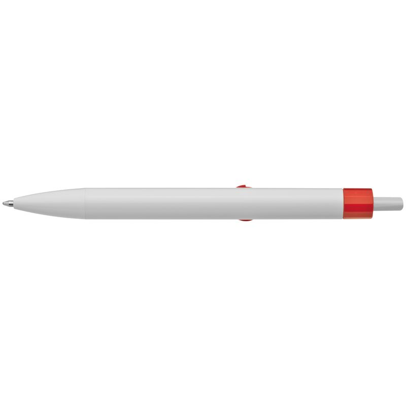 Červené kuličkové pero se smajlíkovou svorkou