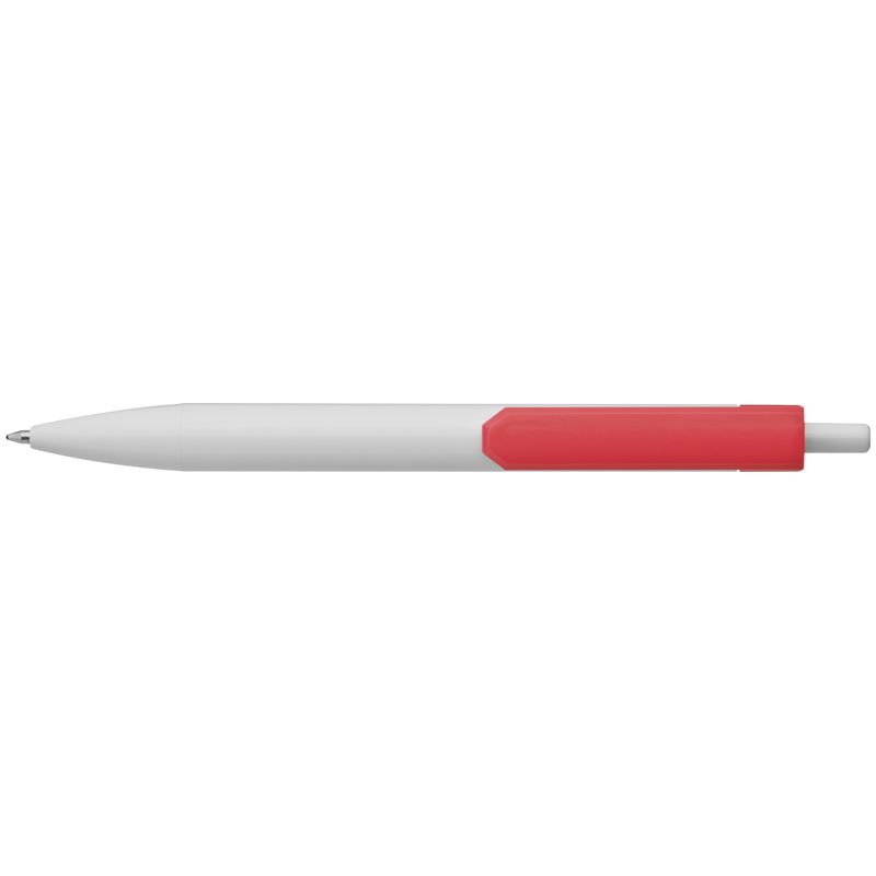 Červené kuličkové pero se standardní svorkou
